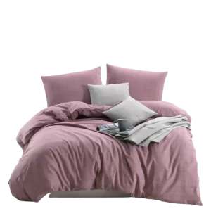 Polycotton Tek Kişilik Nevresim Takımı Voilet Pembe