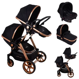 Mamma Twin Gold Travel System Twin Babies Carriage