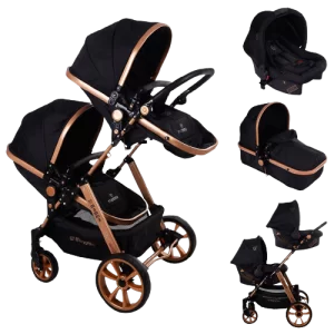 Mamma Twin Gold Travel System Twin Babies Carriage