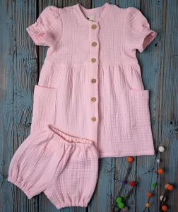 Full Pamuk 4-Kat Müslin Şortlu Elbise