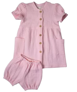 Full Pamuk 4-Kat Müslin Şortlu Elbise