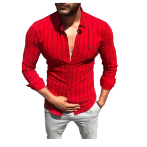 Stripped Long Sleeves Shirt For Men