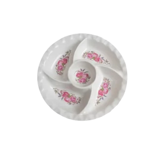 Melamin 5 Bölmeli Tabak