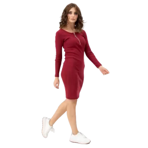 Fermuarlı Kaşkorse Elbise