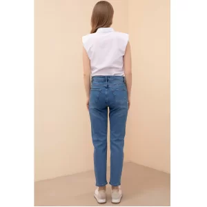 Baskılı Boyfriend Pantolon